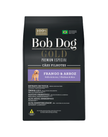 Rao Bob Dog para Ces Filhotes Gold Premium Especial Frango e Arroz 3 kg 